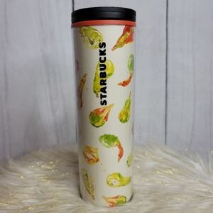 Starbucks Tumbler Gourd Pattern Fall Autumn Travel‎ Mug 16 oz 2017